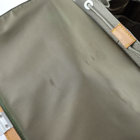 LOUIS VUITTON Silver Damier Leather Backpack - Picture 7 of 9